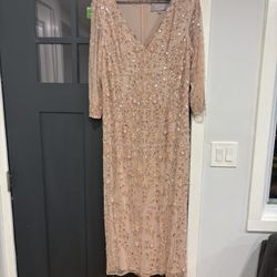 Rose gold evening gown