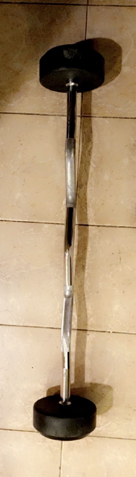 Curl Bar With Attached Weights 60 Lbs I. Both Sides Of Bar 