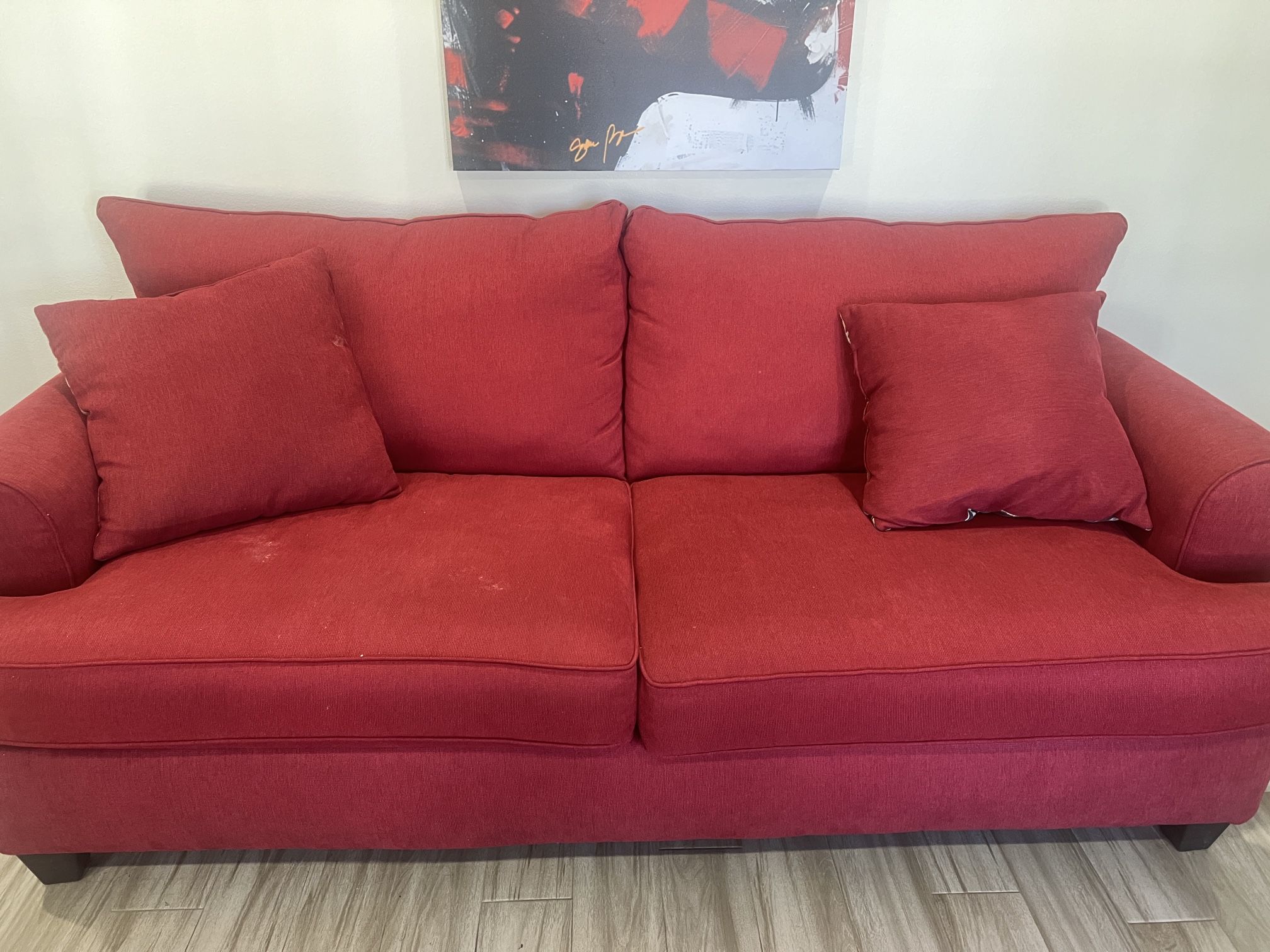 Red Sofa from Rooms To go