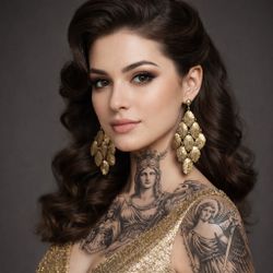 Vintage Gold Tone Leaf Cascade Chandelier Earrings 4” Bold Boho Statement