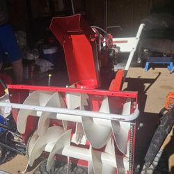 Antique Restored Snow Shark Snowblower Works 