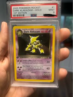 PSA 9 Dark Alakazam Holo 1st Edition Pokemon Rocket 2000