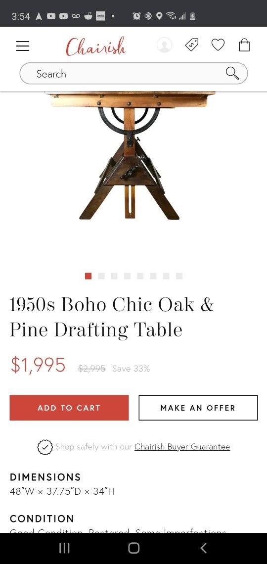 Vintage Hamilton Drafting Table – Two Rivers, WI (Mid-Century)