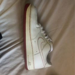 nike air force 1 red stiching