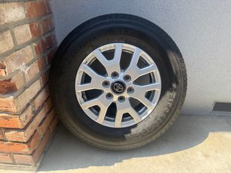 Set of 4 OEM wheels and tires from a 2025 Toyota Tacoma
