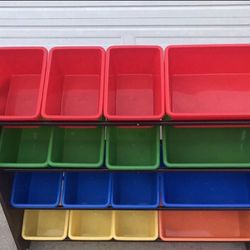 Organizador Grande De Plástico De Colores