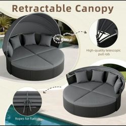 Canopy Bed Patio Bed Patio Furniture Set Brand New Outdoor Sofa Set Sun Tanning Bed Poolside Lounger 🆕🚎🆕