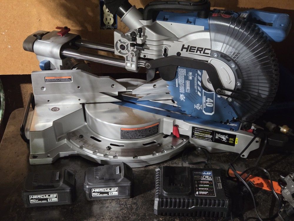 HERCULES 20V Brushless Cordless, 10 in. Dual-Bevel Sliding Compound Miter Saw