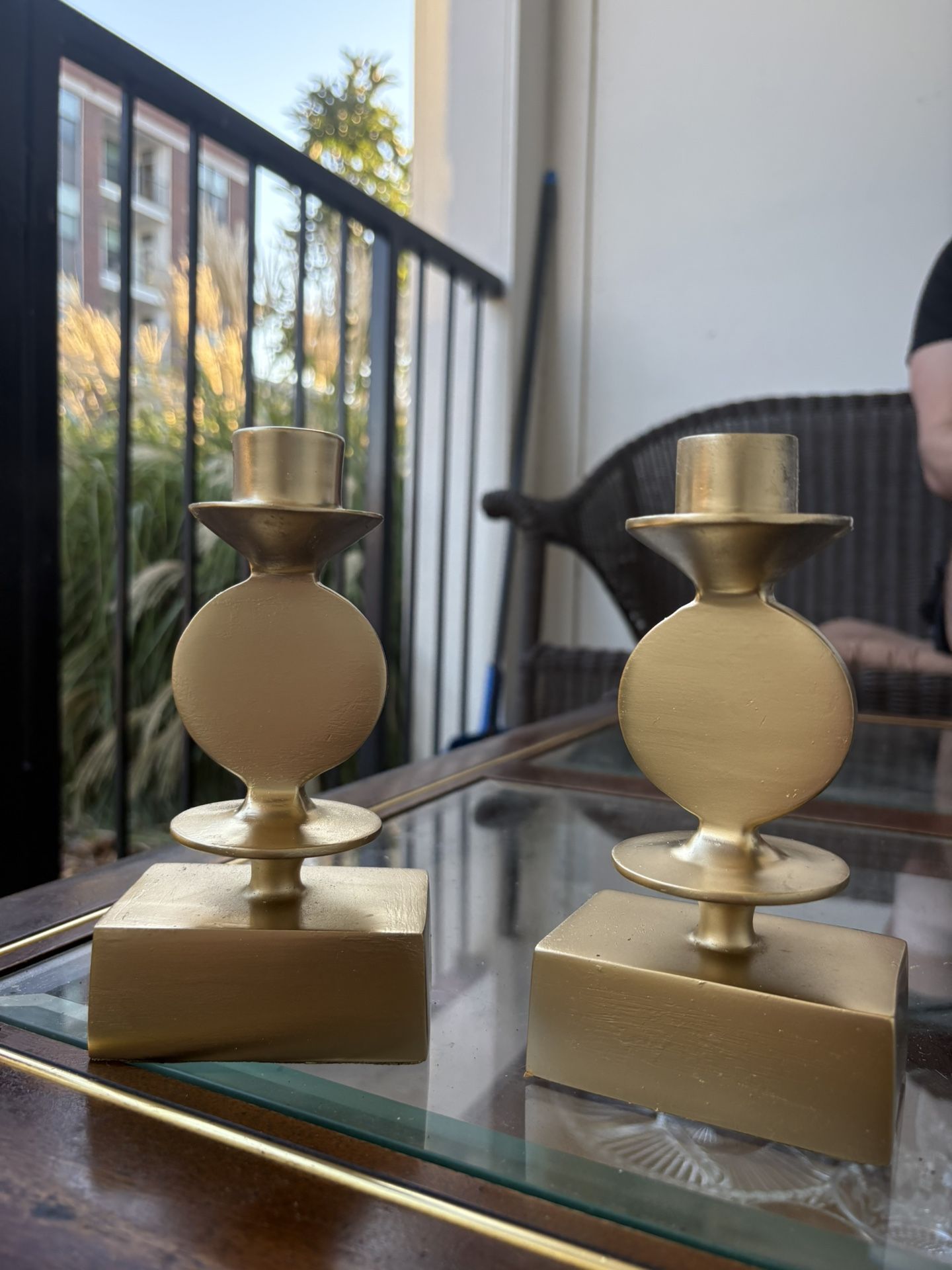 Golden Candlestick Holders