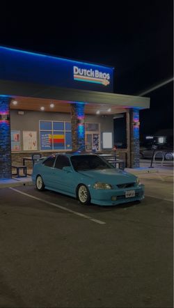 1997 Honda Civic Coupe Teal Custom