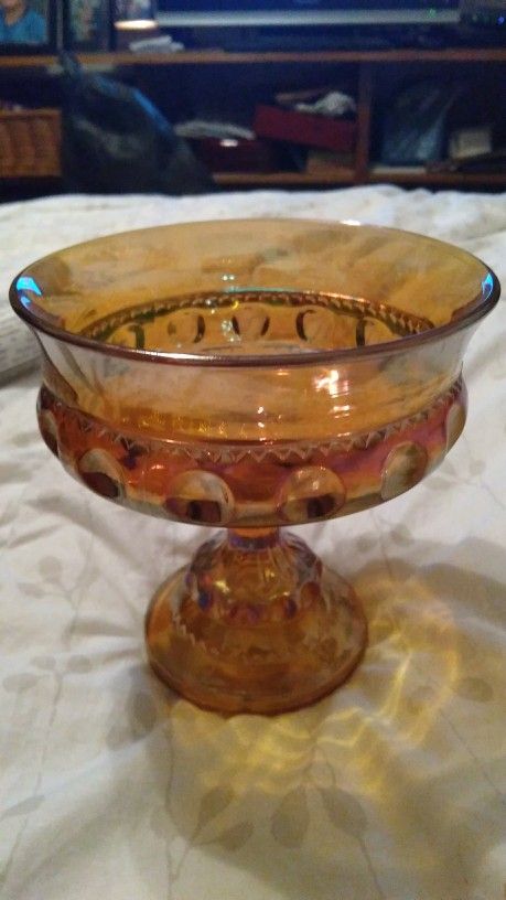 Vintage Carnival Glass Candy Dish