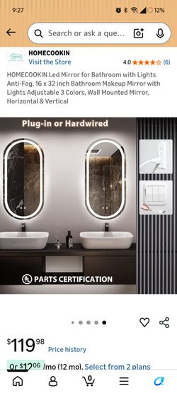 Led bathroom mirror anti-flog