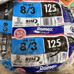 New Romex Wire 8/3 