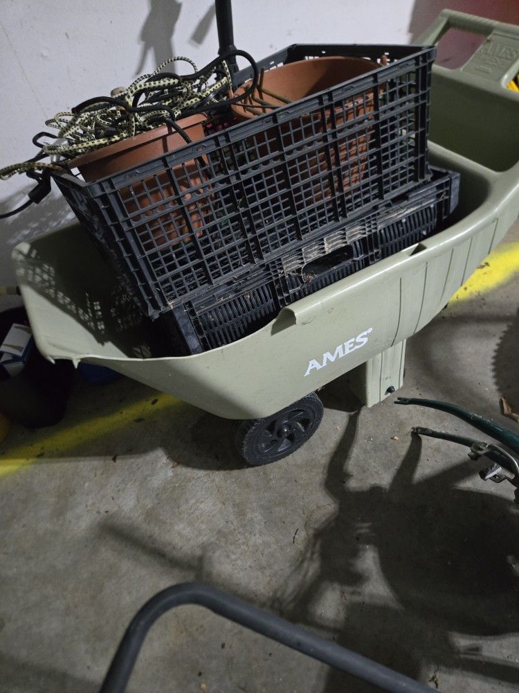 Ames Garden Hauler And Flower Pots