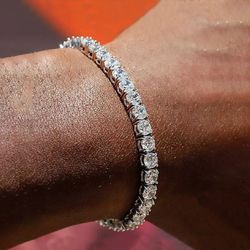 Moissanite 925 Sterling Silver Tennis Bracelet