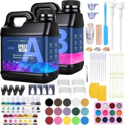 Deep Pour Epoxy Resin, KISREL Gallon Resin Epoxy Kit 3.75 GALLONS Max Pour Depth 3 pack