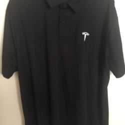 Tesla Black Polo Shirt Size XL