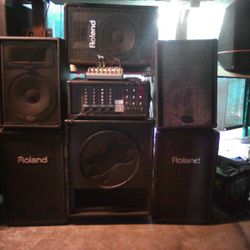 Roland Speakers DJ Audio System 