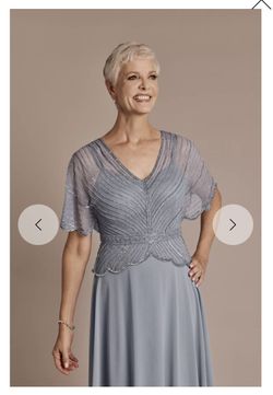 Mother of the Bride Blue A-line Dress 16W Plus Size Gown