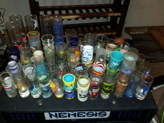 120 shotglasses. From all over. Travel souveniers.