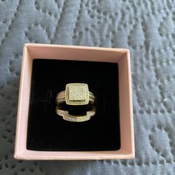 14k Solid Gold Woman Ring Set 
