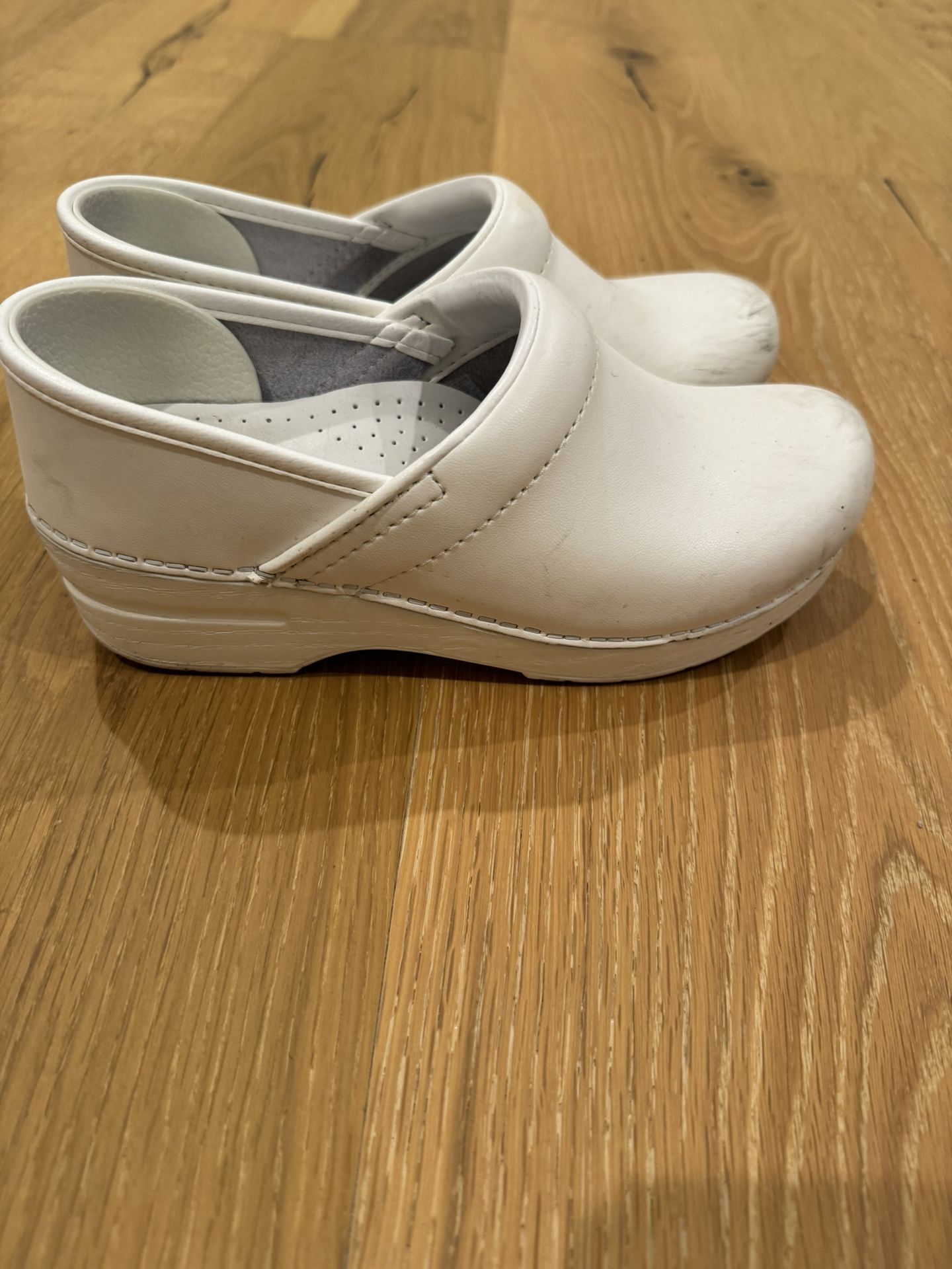 White Dansko Nursing Shoes