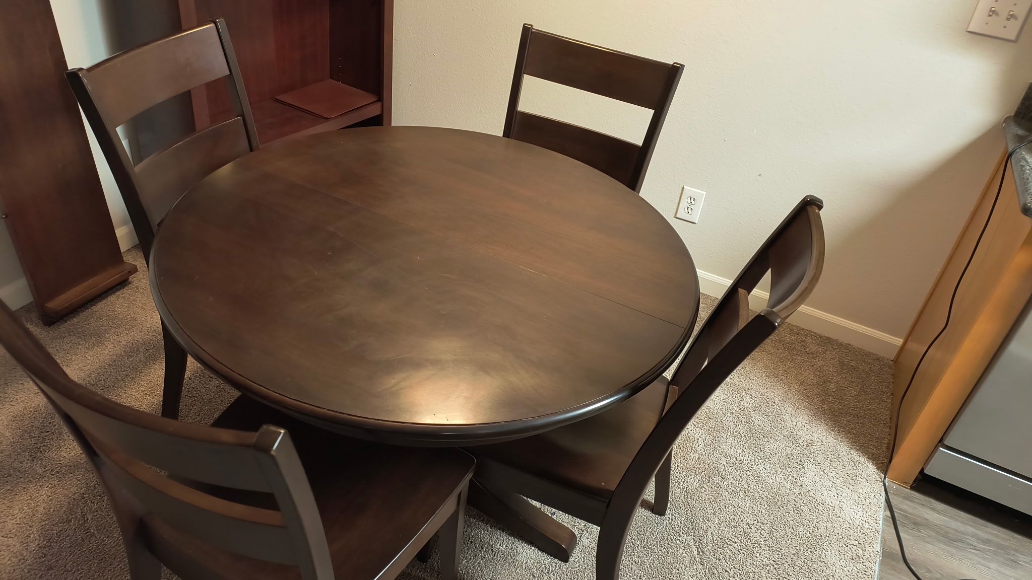 Solid Wood Dining Table + 4 Chairs