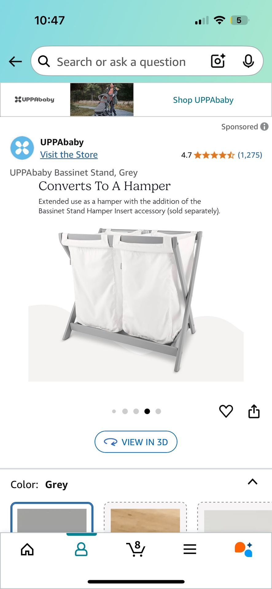 UppaBaby Bassinet Stand And Hamper