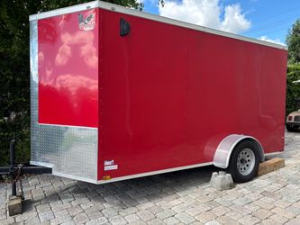 Quality Cargo Red Enclosed Trailer