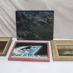 4 Oil Paintings 