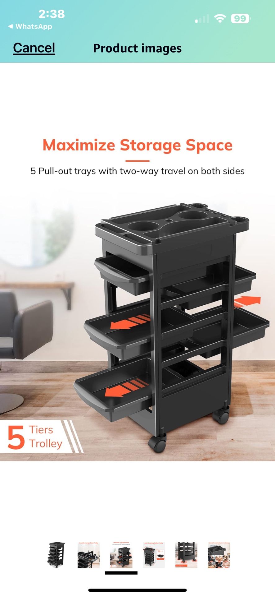 Sally Mate  Salon Trolley 