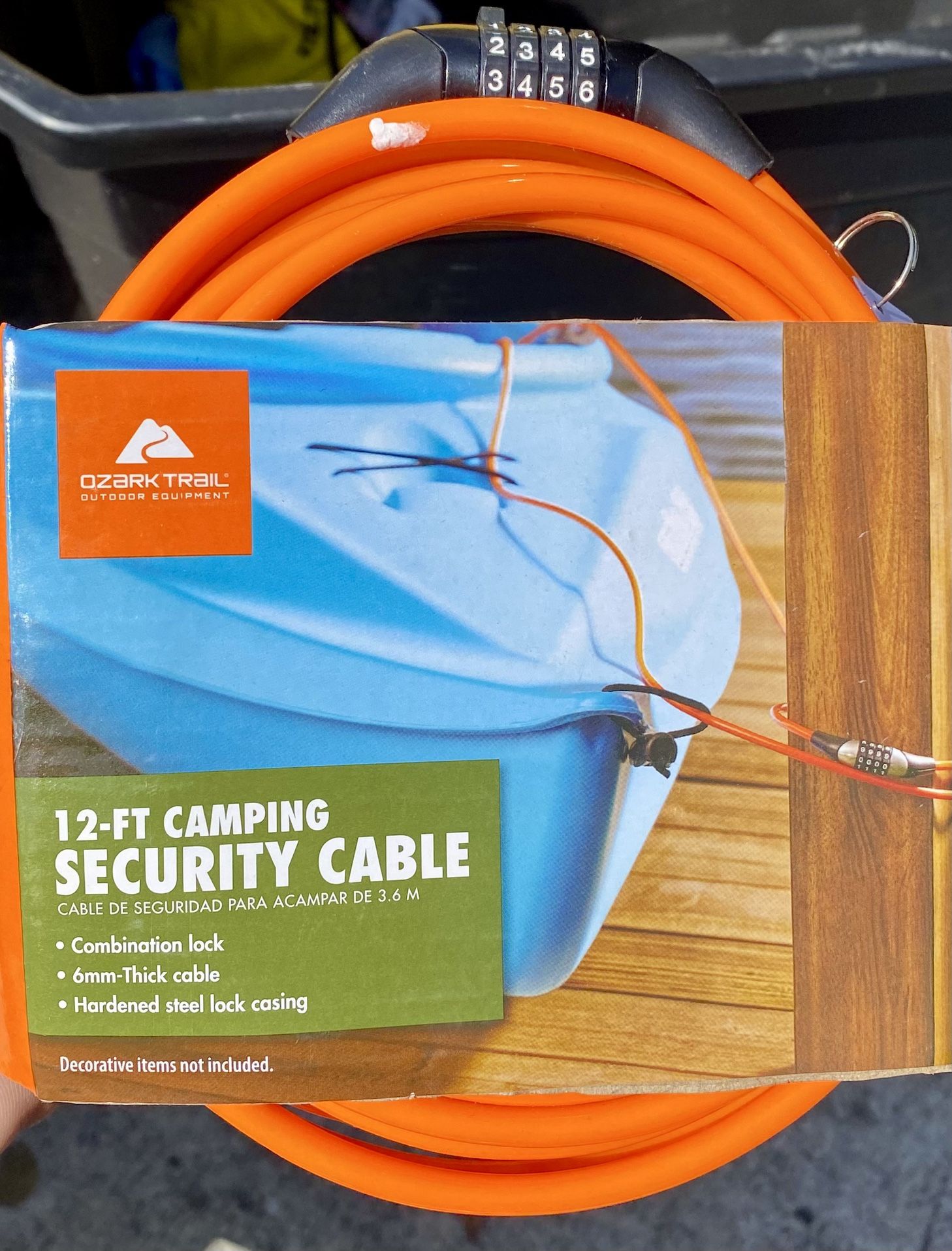 Ozark Trail 12-ft Camping Security Cable with Combination Lock