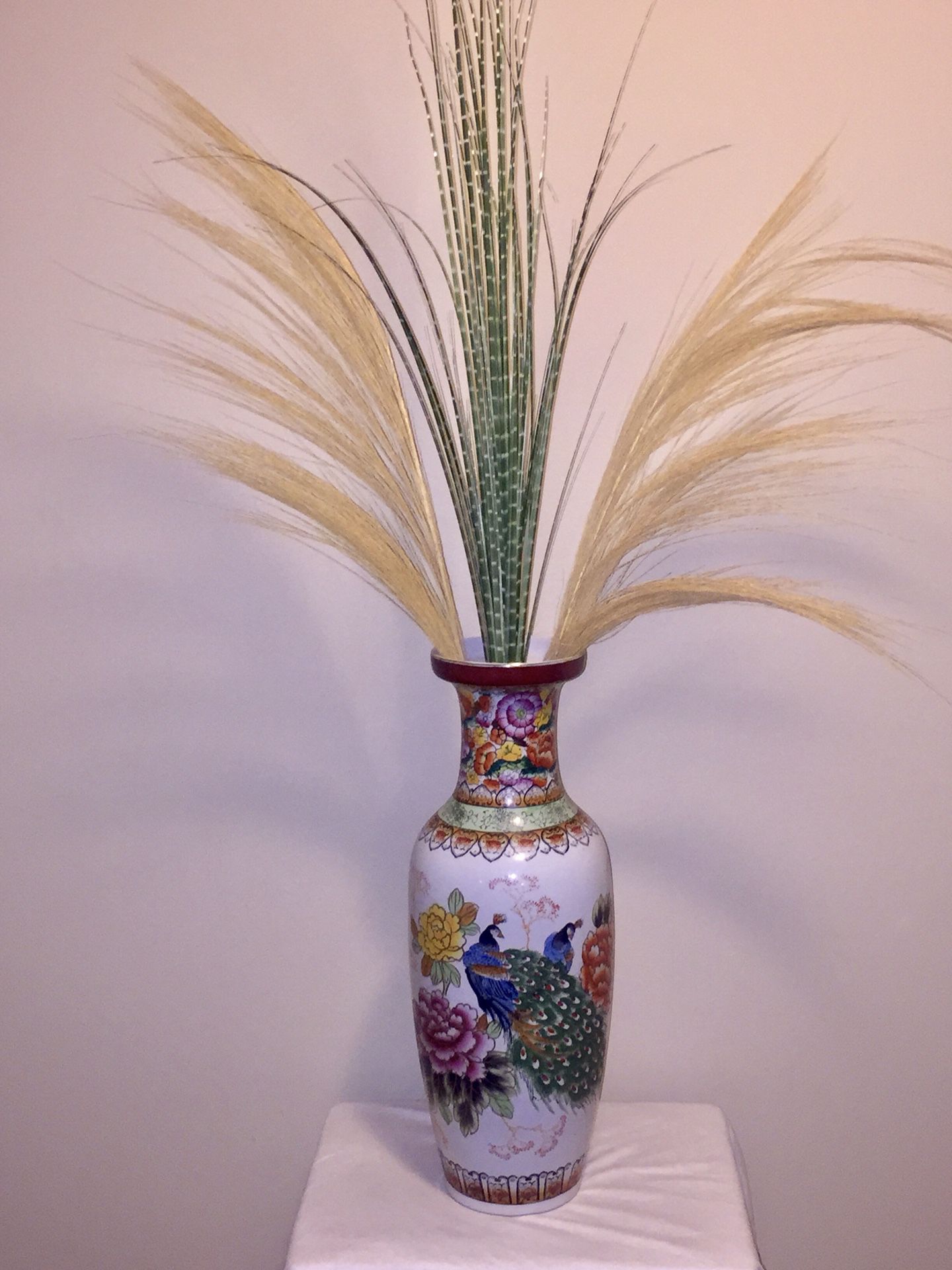 Oriental Decorative Peacock Vase