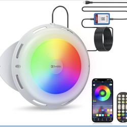LED Swimming Pool Light, Surface Mounted Super Bright 30 Watt RGB Underwater Lamp with Mobile App and Remote for Inground & Above Ground Pools, IP68 S