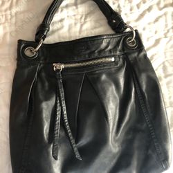 Soft Black Leather Coach Bag