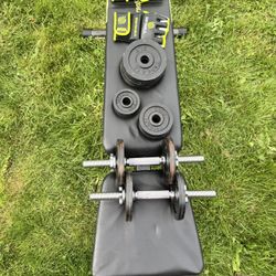Complete Home Gym Set – Punching Bag, Recumbent Bike, Weights & Bench!