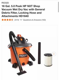 Rigid Shop Vac