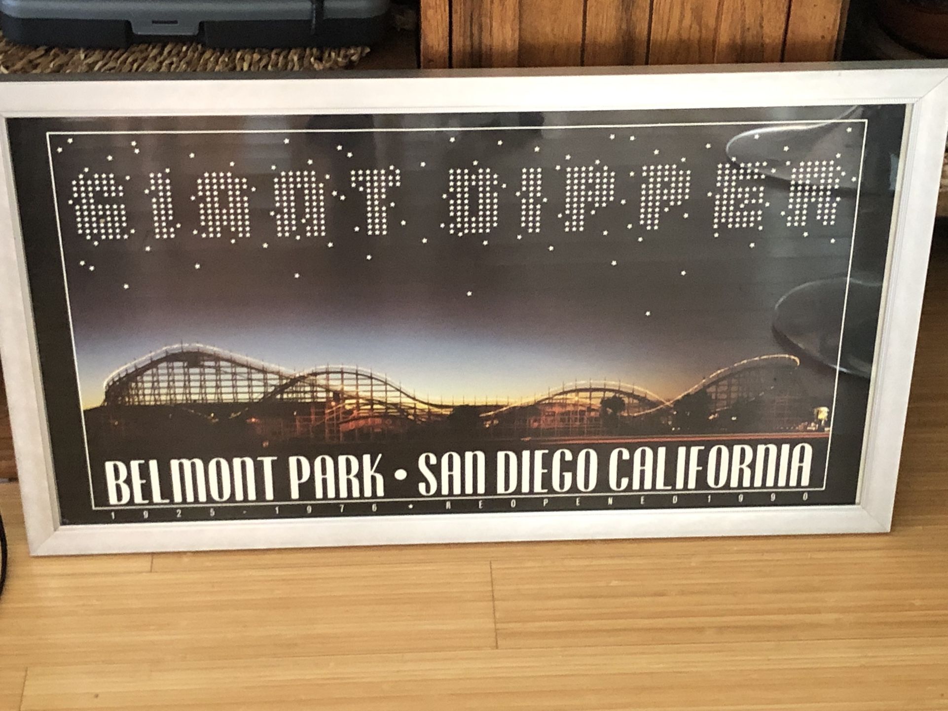Framed Belmont Park: Giant Dipper San Diego