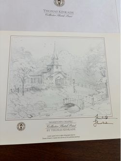 Thomas Kinkade hand signed Black&White Artist Sketch lithographs