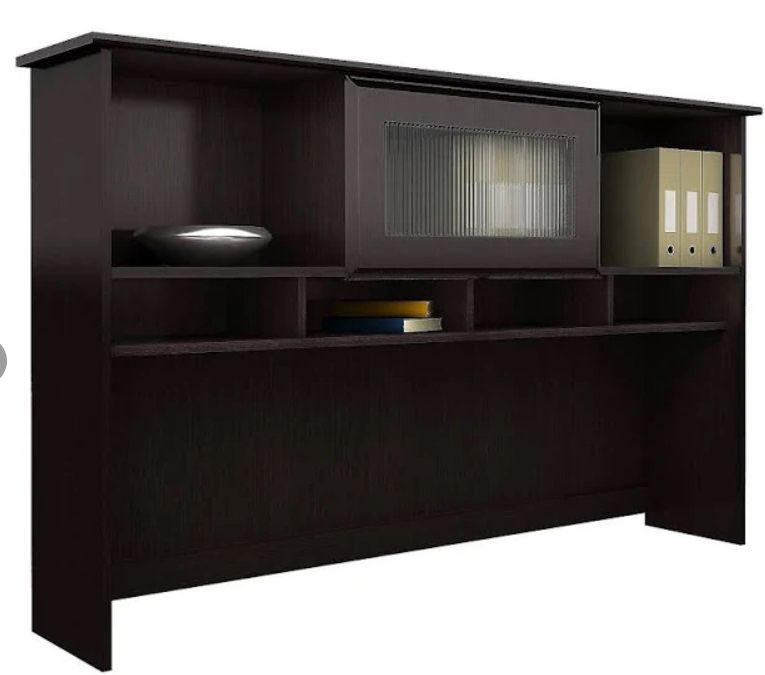 Bush Furniture Cabot Collection Hutch, Espresso Oak, 60