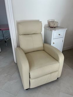 Recliner Chair with 3 Adjustable Angles Living Room Chairs Beige