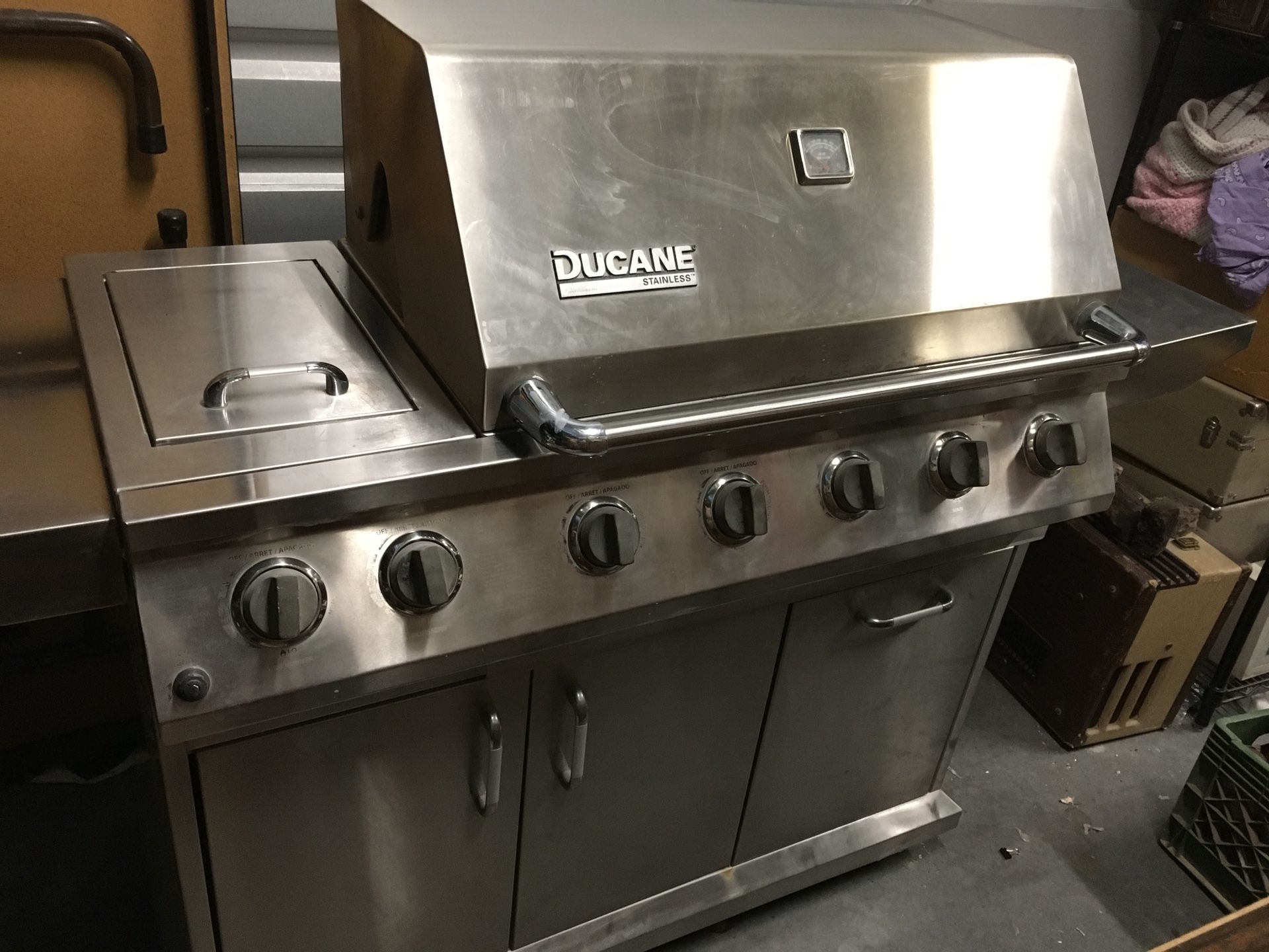 Stainless Steal Ducane Gas Grill 7 Burners with rotisserie