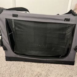 SymKamppo Collapsible Soft-Sided Pet Crate / Carrier (Mesh, Foldable)