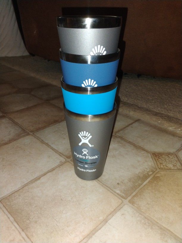 4 Hydroflask Beer Beverage Tumblers Colored Discontinued
