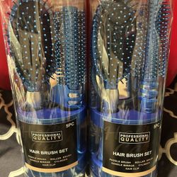 Brand New 5 Pc Hair Brush Set