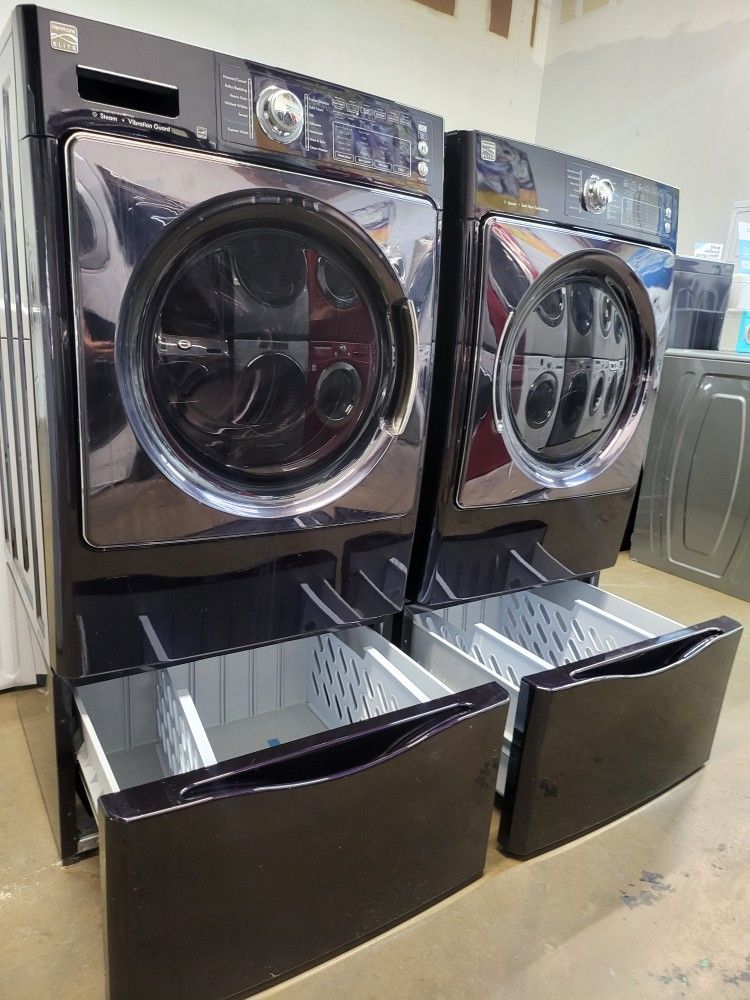 🎊♨️KENMORE ELITE SET STEAM WASHER END ELECTRIC DRYER LIKE NEW