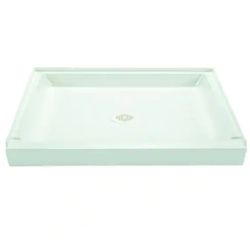 MUSTEE
48 x 32 Alcove Shower Pan Base with Center Drain in White