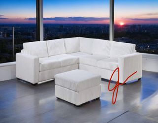 New! Super Comfy ~ LUXURIOUS SOFT touch Sofa Sectional! FREE XL OTTOMAN! 