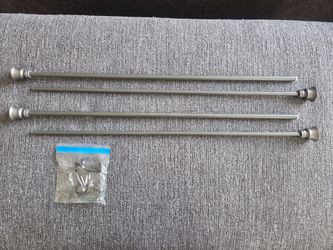Silver Curtain Rods 2pc 28"-50"