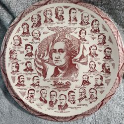 U.S. Presidential Gallery 1945 Washington To Truman Vernon Kilns Plate Must Pick Up